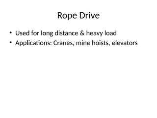 Rope Drive Example Mechanical_Drives_PPT.pptx with all mechanical | PPTX