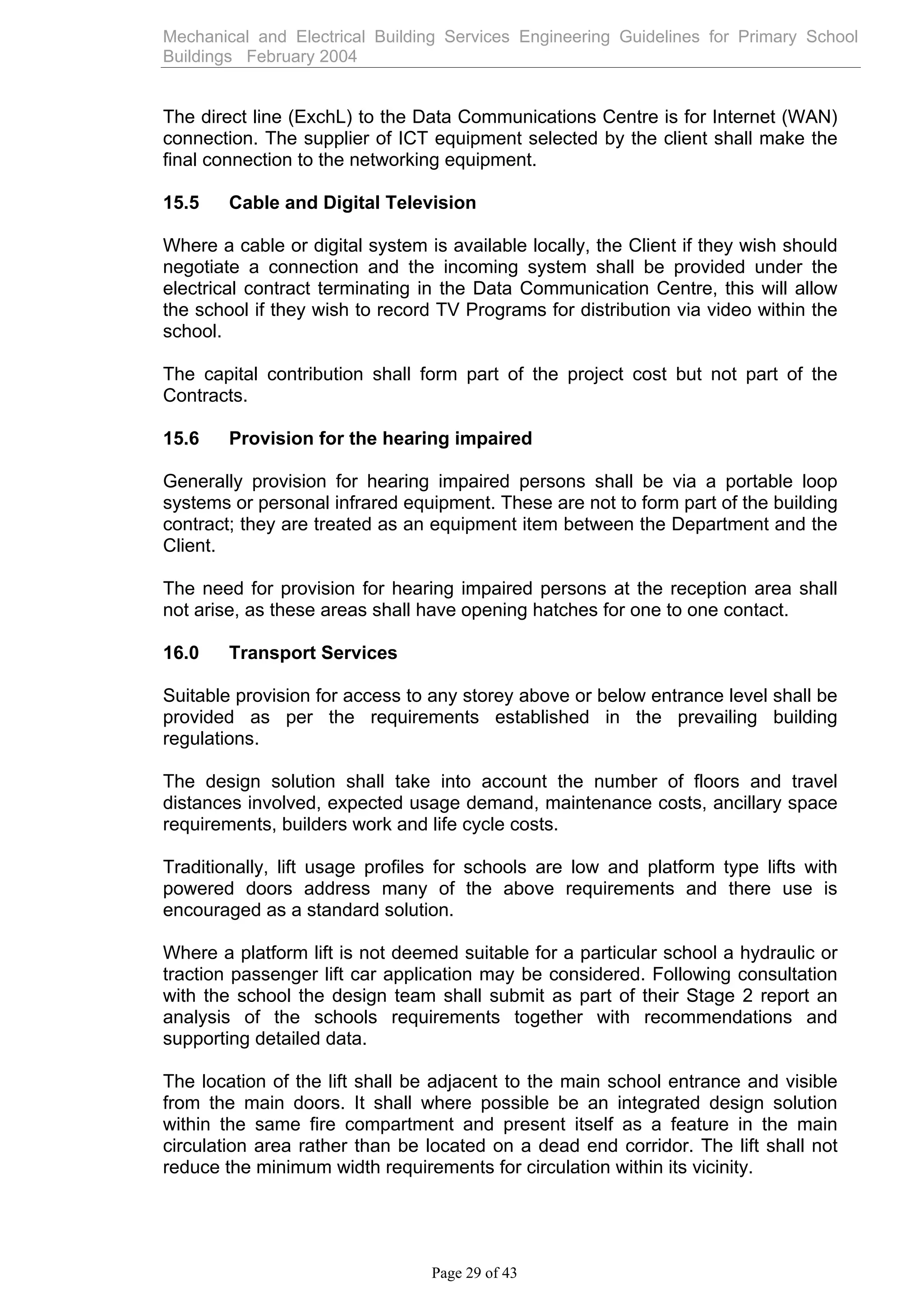 Mechanical & electrical building services engineering guidelines | PDF