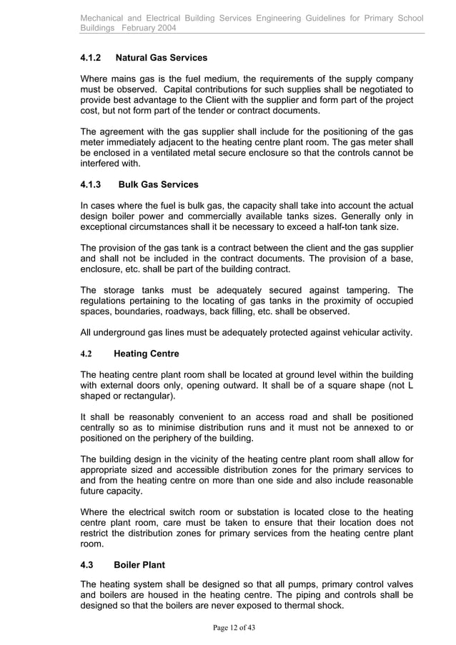 Mechanical & electrical building services engineering guidelines | PDF ...