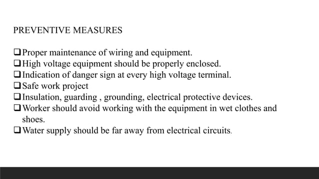 MECHANICAL , ELECTRICAL HAZARDS AND SAFETY REGULATIONS.pptx | First Aid ...