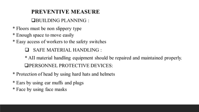 MECHANICAL , ELECTRICAL HAZARDS AND SAFETY REGULATIONS.pptx | First Aid ...