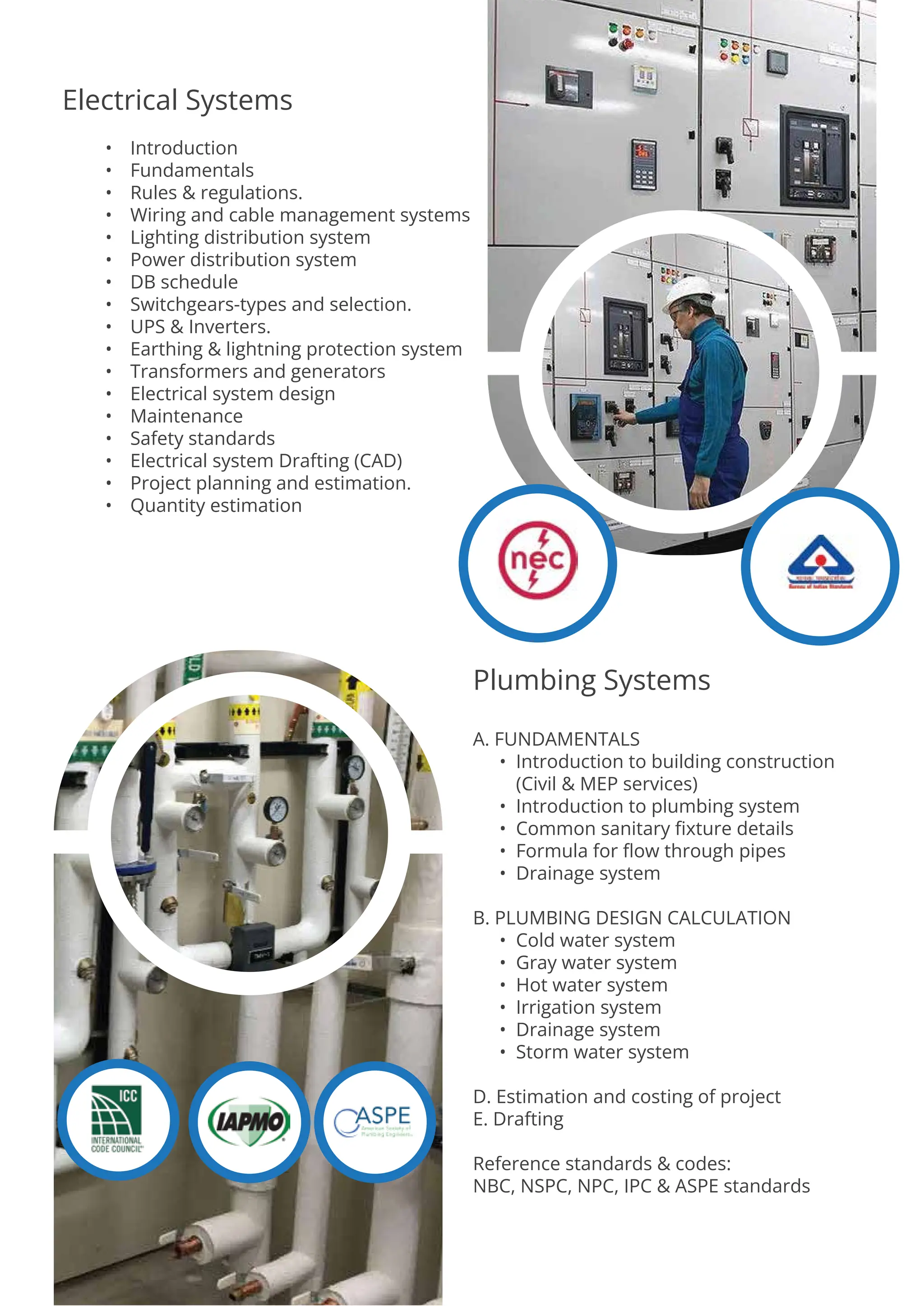 Mep Training Mechanical Electrical Plumbing Course | PDF