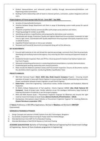 Mechanical engineer 8 years projects | PDF