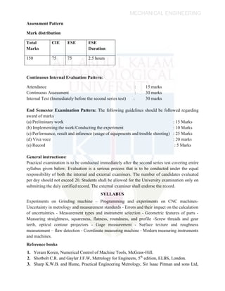 Mechanical Engineering Syllabus Curriculum | PDF
