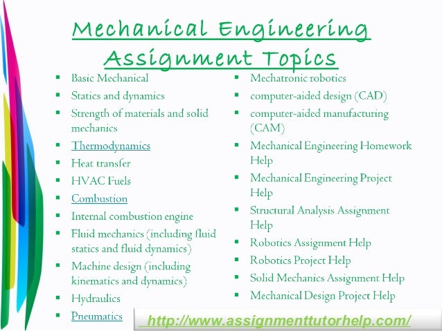 Mechanical engineering assignment help design