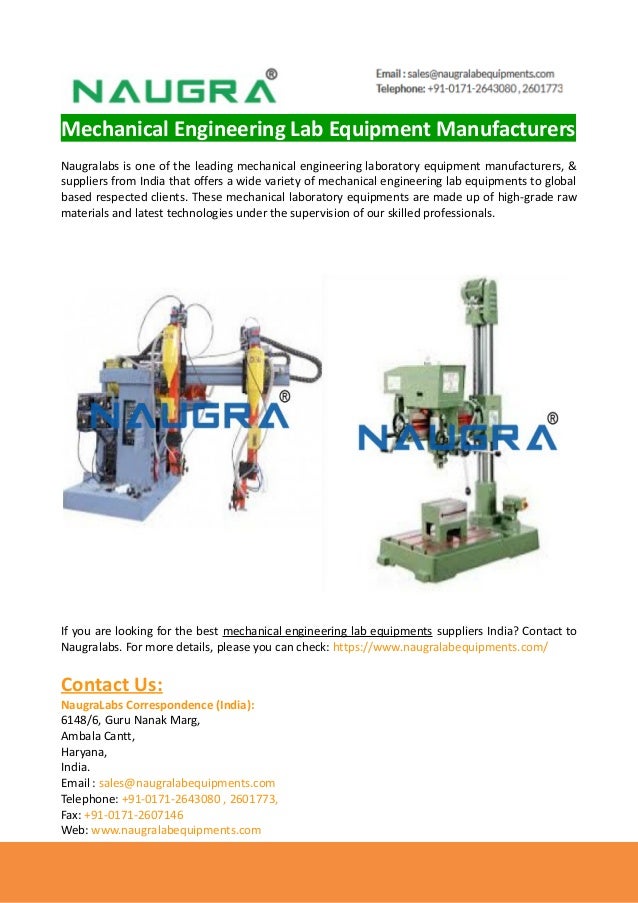 Mechanical Engineering Lab Equipment Manufacturers