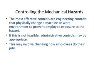 Mechanical hazard control | PPT