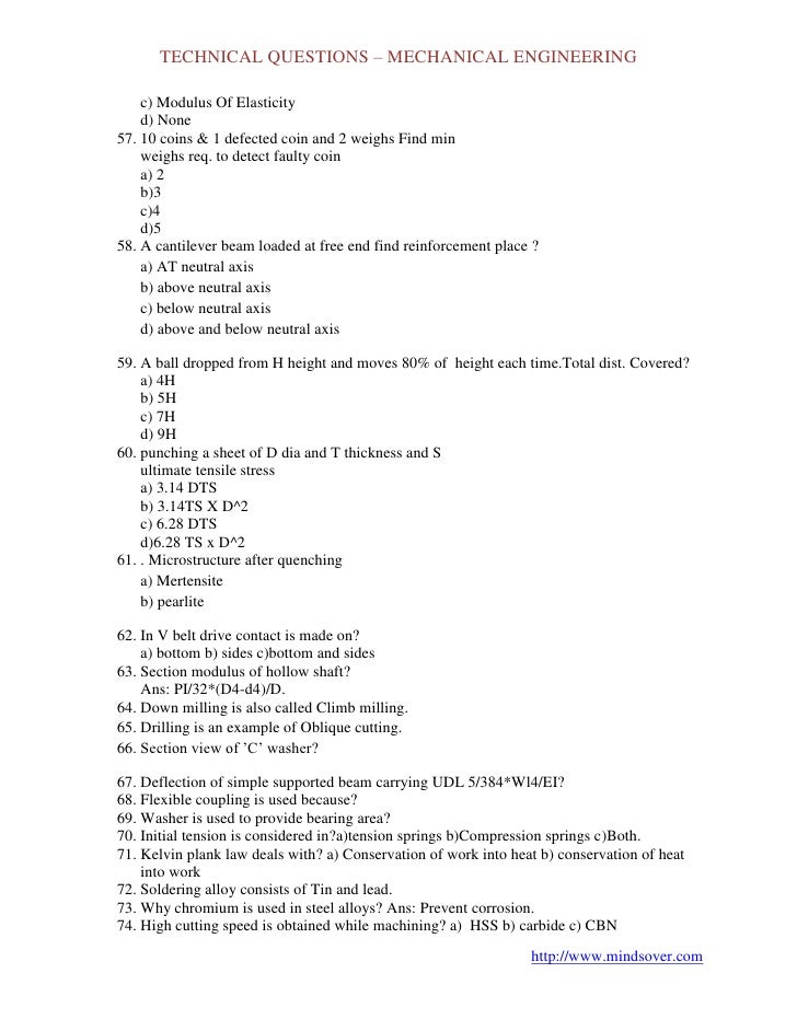 engineering interview questions