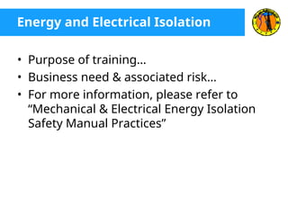 Electrical Isolation Methods Comprehensive Training on Safe Mechanical Isolation and Reinstatement ...