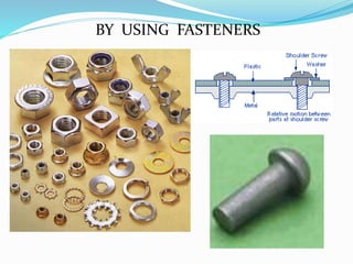 BY USING FASTENERS
 