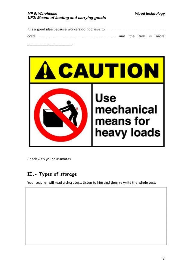 Mechanical means of loading loads