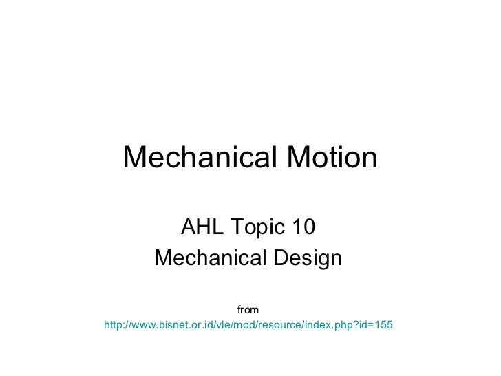 Mechanical motion