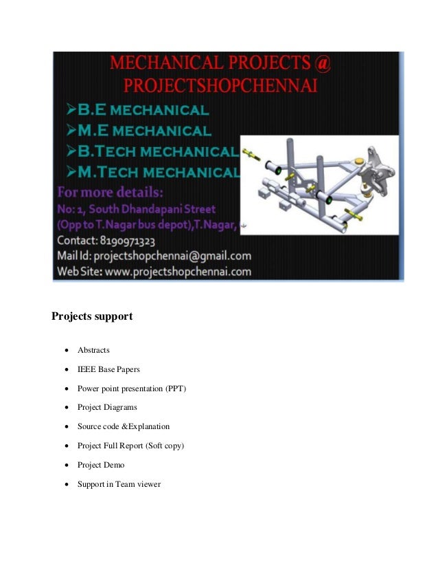 project presentation ppt for final year mechanical engineering