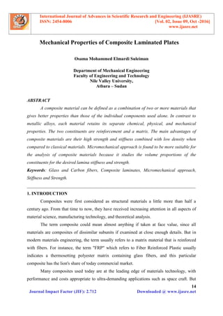 Mechanical properties of composite laminated plates | PDF