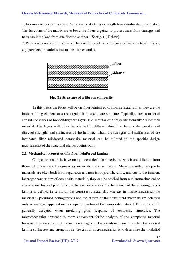 Mechanical properties of composite laminated plates