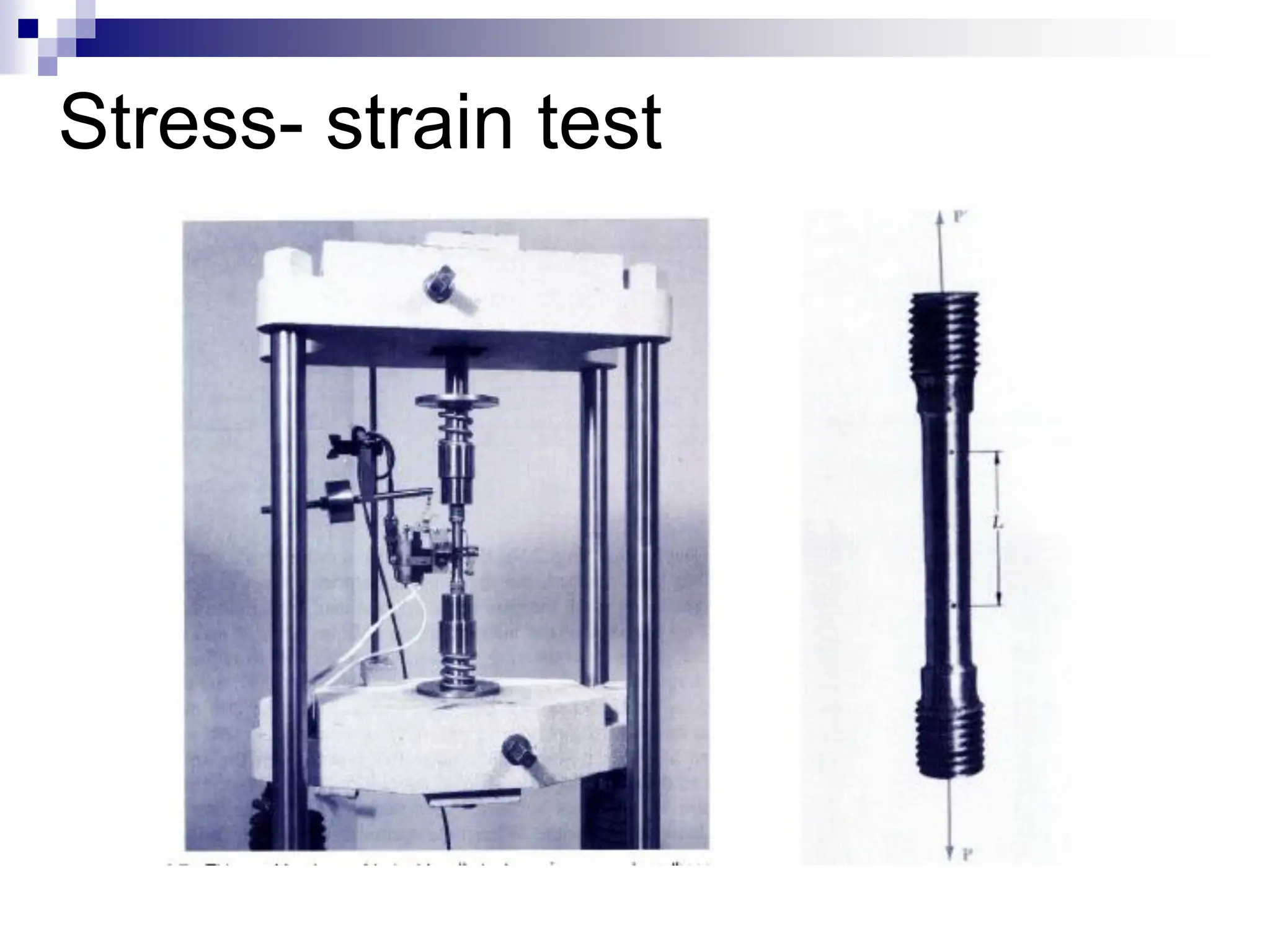 Stress- strain test
 