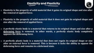 MECHANICAL PROPERTIES OF SOLIDS AND FLUIDS _ Class Notes __ NEET ...