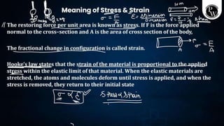 MECHANICAL PROPERTIES OF SOLIDS AND FLUIDS _ Class Notes __ NEET ...
