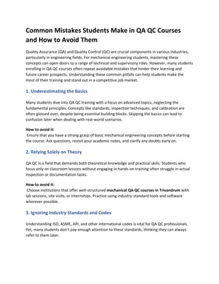 mechanical QA QC courses in Trivandrum.pdf