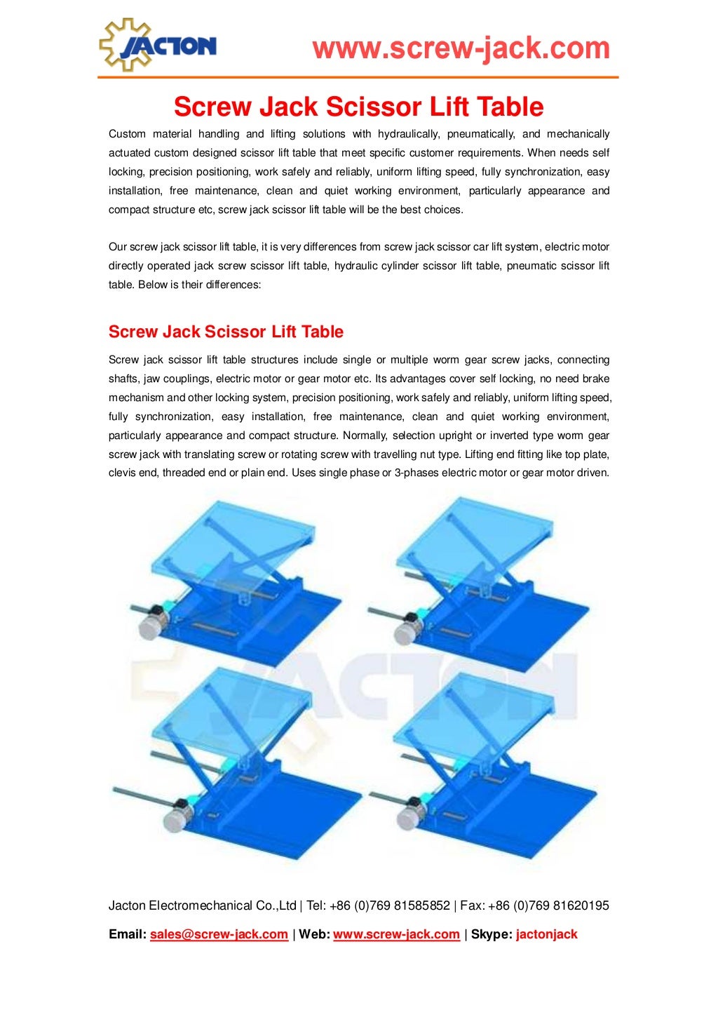 Mechanical scissors lift table,scissor, geared motor operated scissor