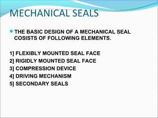 Design & Function of Mechanical Seal in Centrifugal Pump | PDF