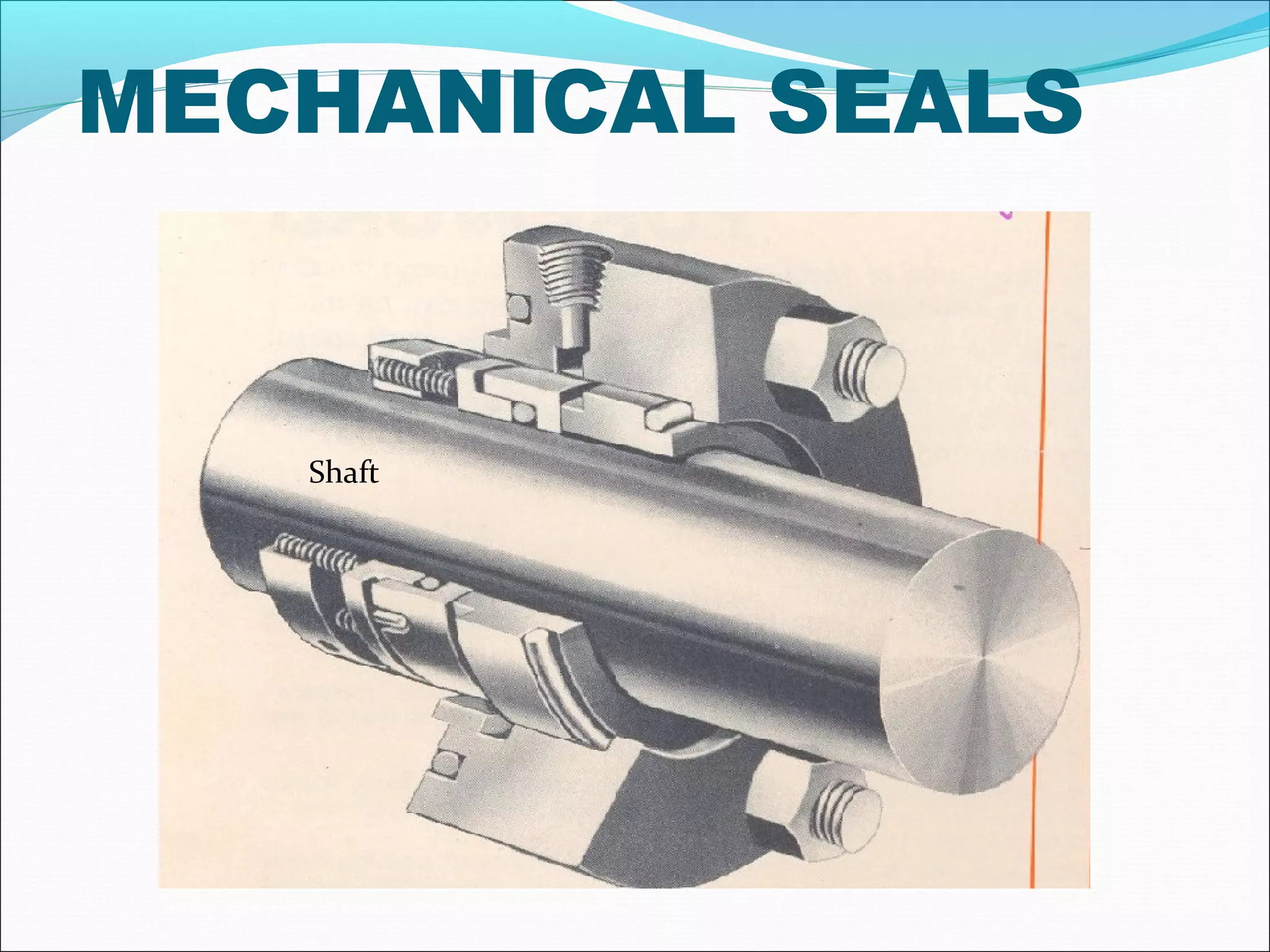 MECHANICAL SEALS
Shaft
 