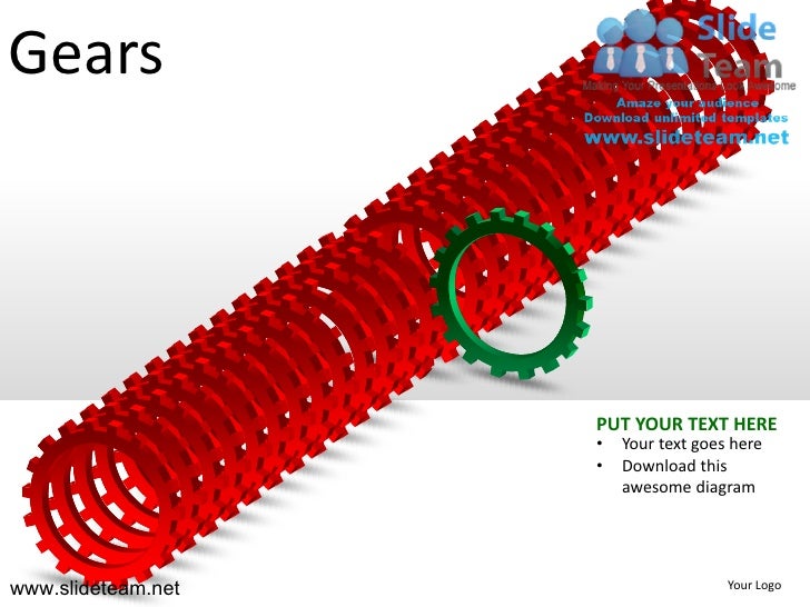 Mechanical spinning gear s powerpoint presentation slides.