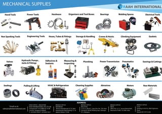 Mechanical supplies RAAH SAfety / RAAH International