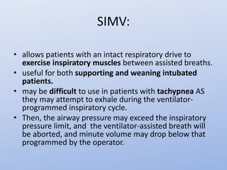 Mechanical ventilation | PPTX