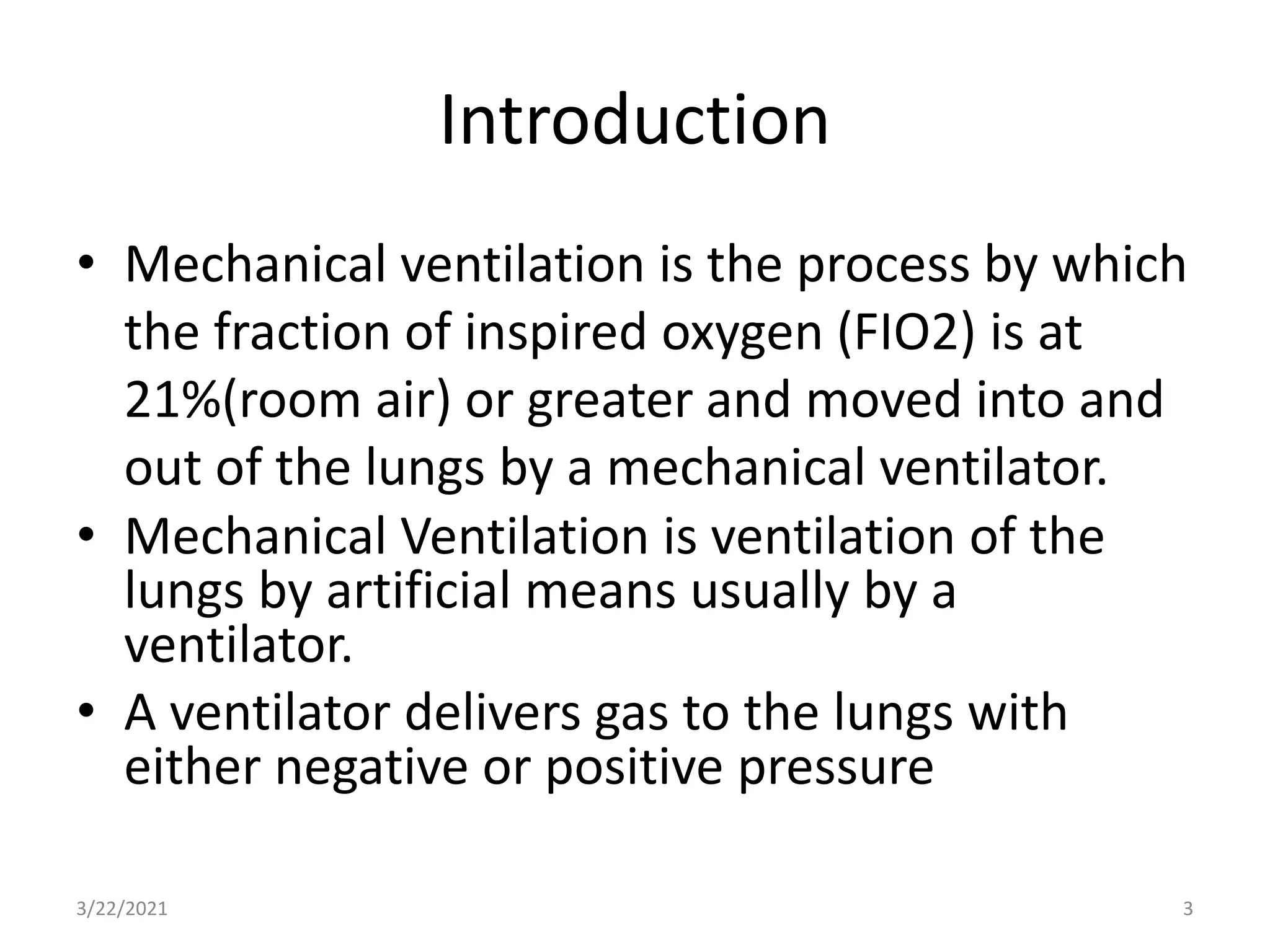 Mechanical ventilation | PPTX