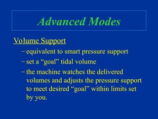 Volume Support Mode Comprehensive Guide to Pediatric Mechanical Ventilation: Indications ...