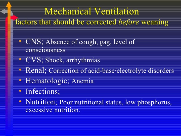 Mechanical Ventilation Weaning From Mechanical Ventilation