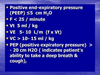 Peep Values MECHANICAL VENTILATION (1).ppt