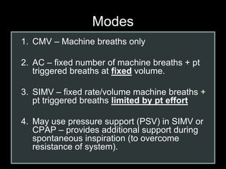 Intro to Mechanical Ventilation for Residents | PPTX