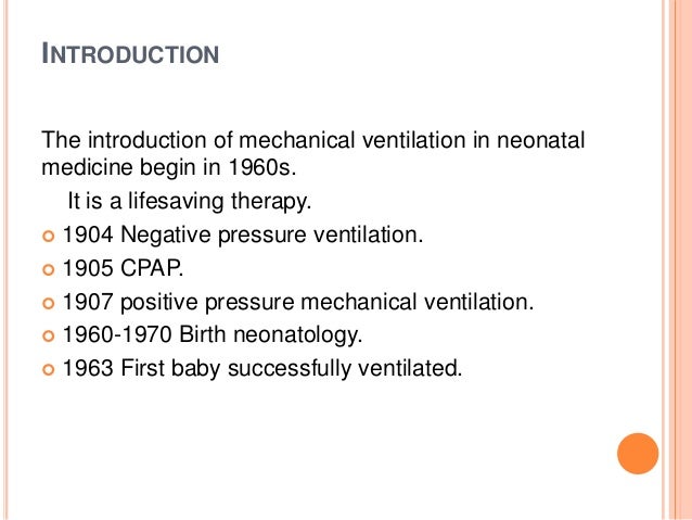 care of baby in ventilator