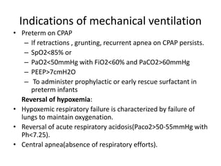 Mechanical ventilation in neonates by dr naved akhter | PPTX