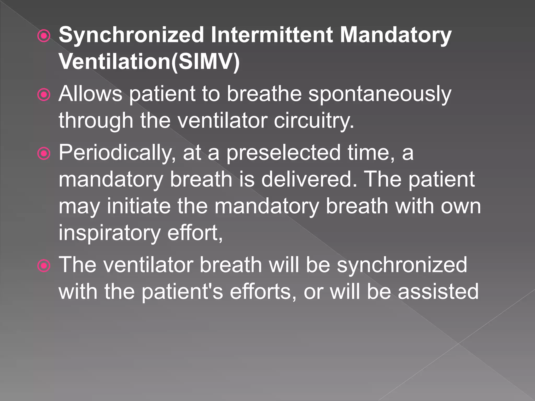Mechanical ventilation | PPTX