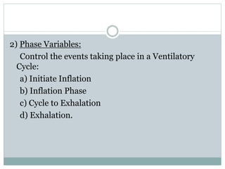 Phase Variables Mechanical ventilation sharath | PPTX