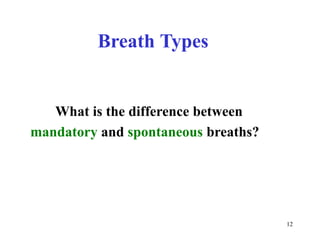 BreathTypesWhatisthedifferencebetweenmandatoryandspontaneousbreaths?12