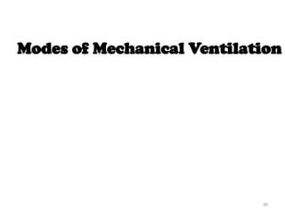 40
Modes of Mechanical Ventilation
 