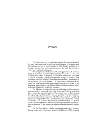 Vibration System Prob Engineering Mechanical Vibration Theory & Apps | PDF