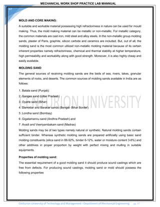 Mechanical workshop practice 2 by sudarshan.bollapu | PDF