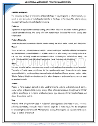 Mechanical workshop practice 2 by sudarshan.bollapu | PDF