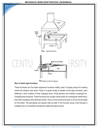 Mechanical workshop practice 2 by sudarshan.bollapu | PDF