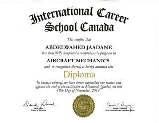 Mechanic diploma M2