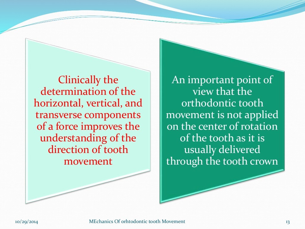 Mechanics of Orthodontic tooth movement