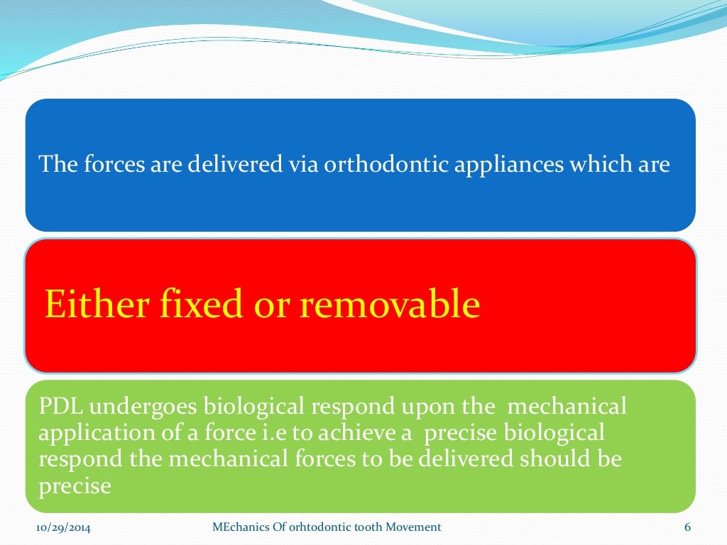 Mechanics of Orthodontic tooth movement