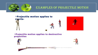 ExaMPLEs Of PROJECTILE MOTION
Projectile motion applies to
sports-
Projectile motion applies to destructive
projectiles
 