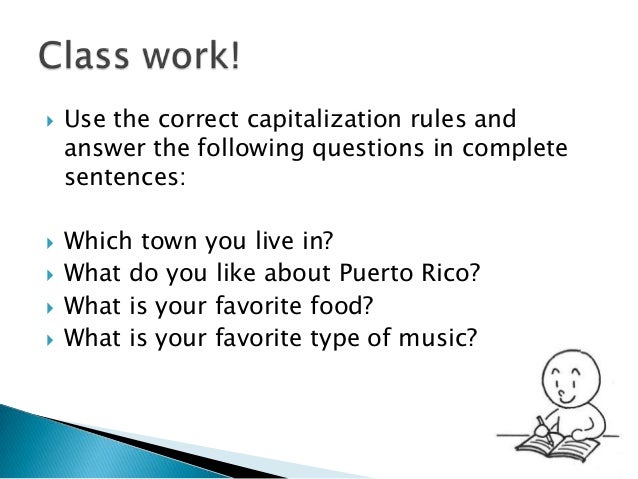 Mechanics capitalization 4 grade