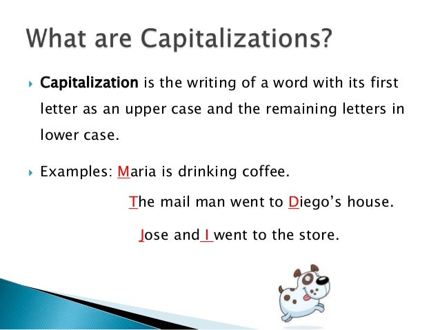 Mechanics Capitalization 4 Grade